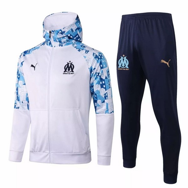 Sweat Shirt Capuche Marseille 2021 2022 Blanc